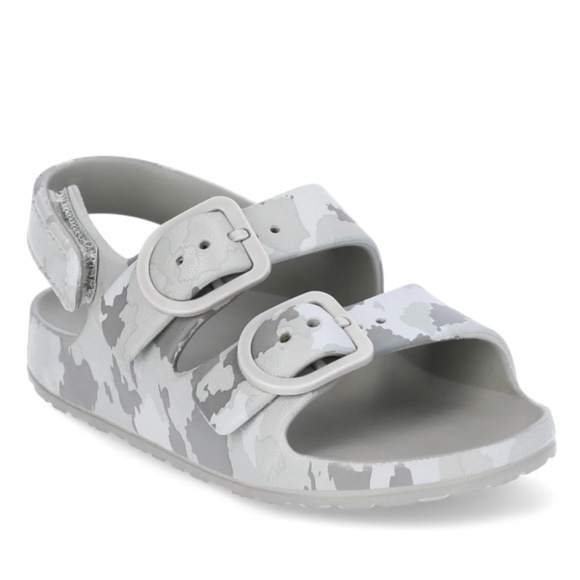 wonder nation Other - Wonder Nation Toddler Boys Gray Camo EVA 2 Buckle Sandals Size 9/10 NEW